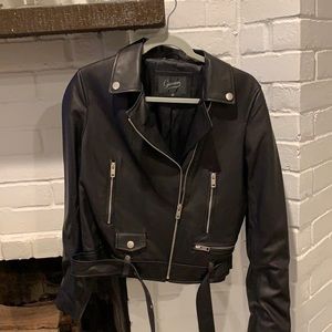 GIOVANNI-Black Leather Jacket
